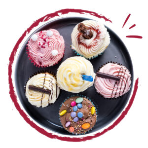 assortment-of-different-cupcakes-on-plate