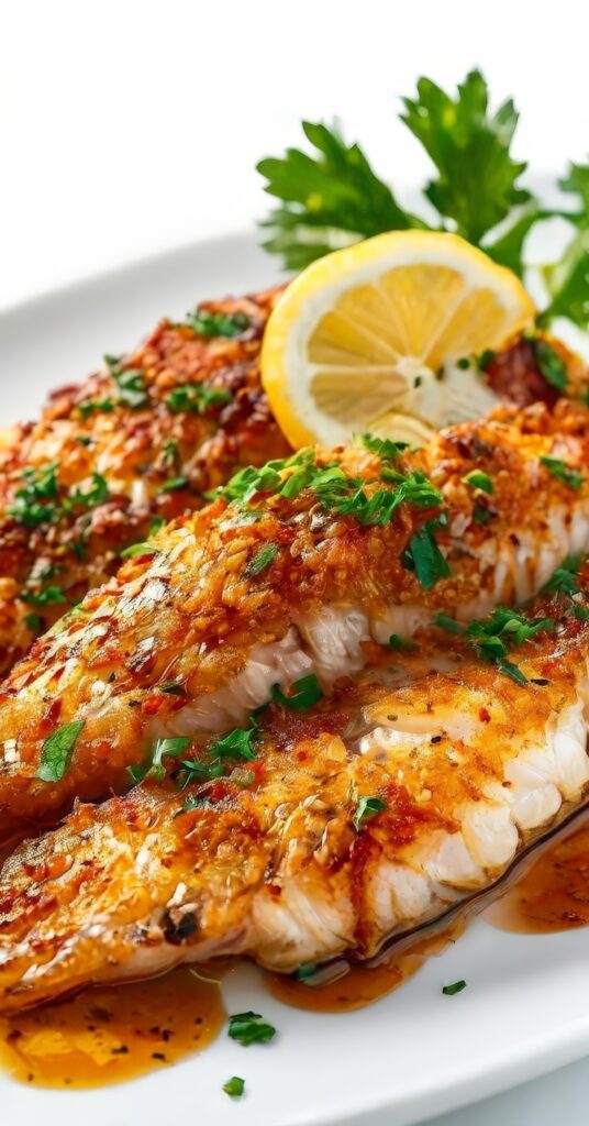 delicious-fish-with-sauce-on-top