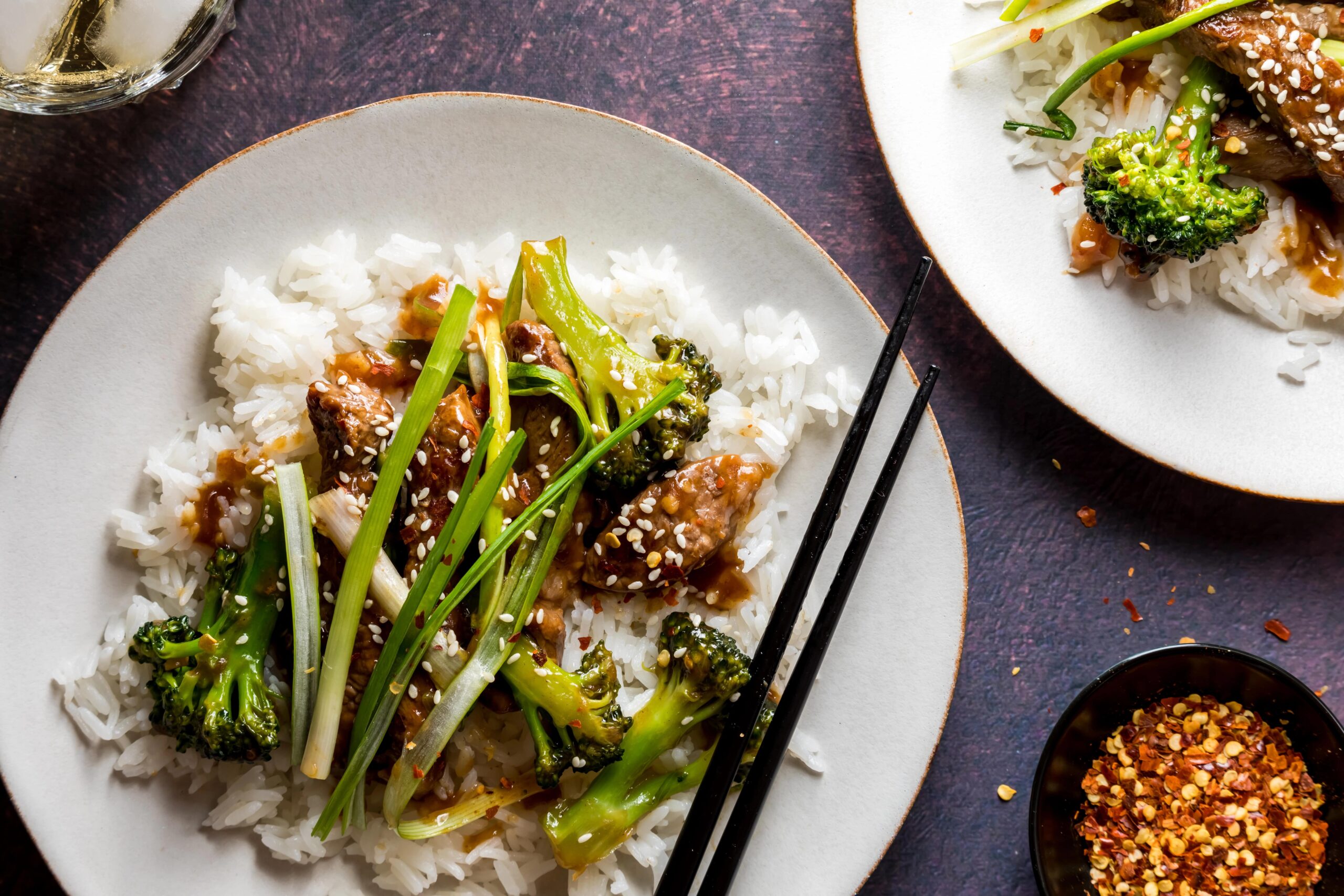 Mongolian beef with rice